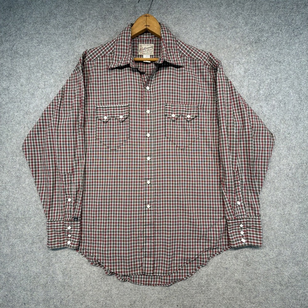 Rockmount Ranch Wear Diamond Pearl Snap Sawtooth Shirt Medium Western